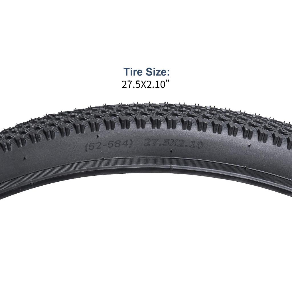 YunSCM Two 27.5 x 2.10 Tires, 27.5x2.10 52-584, Bicycle Tires, Suitable for 27.5" 2.10 Mountain Bikes and Cross Bikes, Y-038-A