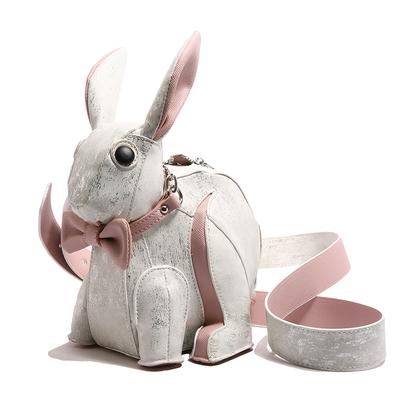 Niedliche Hasenpuppen-Schultertasche im Nischendesign, modisch, lässig, exquisit, kleines Ornament, Ostern