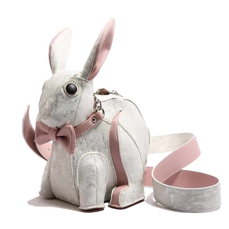 

Niche design cute rabbit doll shoulder bag fashion casual exquisite ornament small bag Easter 18*20*15 белый