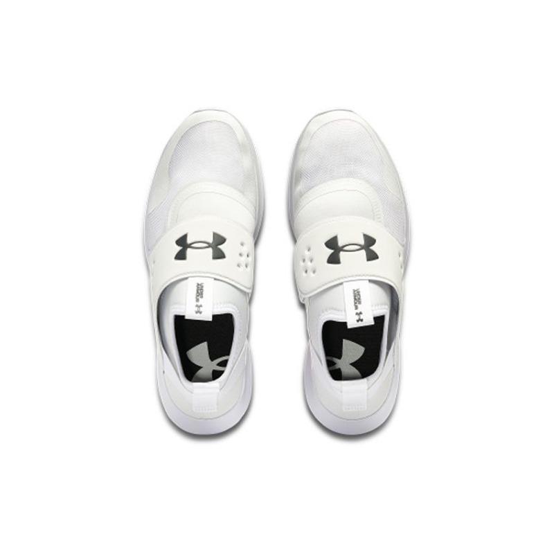 Under Armour Runplay Comfort Sports Cushioned Durable Breathable Lightweight Low Running Shoes Men White 3024870-106