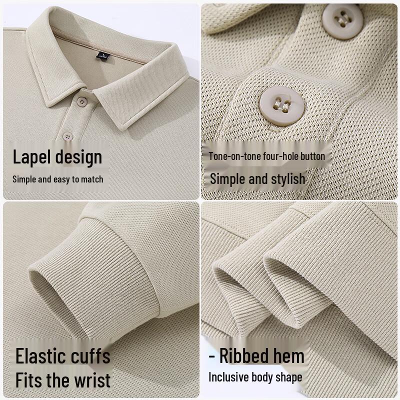 JEEP SPIRIT Men's Loose Fit Lapel Sweatshirt