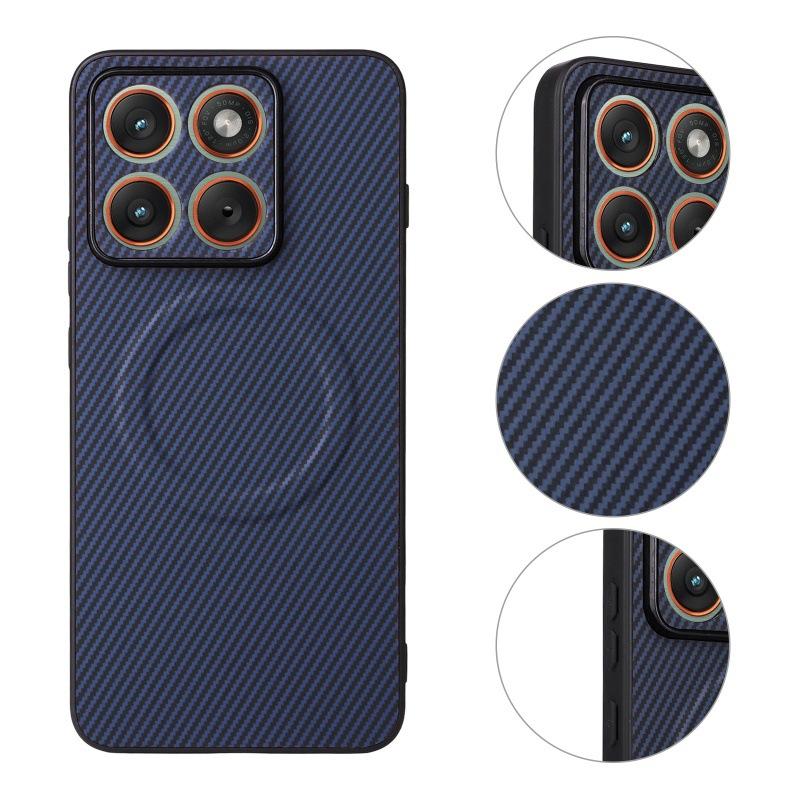 Motorola Moto Edge 70 Max Magnetic Phone Case,Leather Carbon Fiber MagSafe Wireless Charging ShockProof Phone Case Cover for Motorola Moto Edge 70