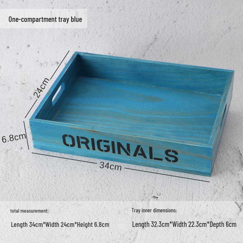 Wooden Desktop Storage Box: Raw Wood Tray & Cosmetics Lipstick Organizer