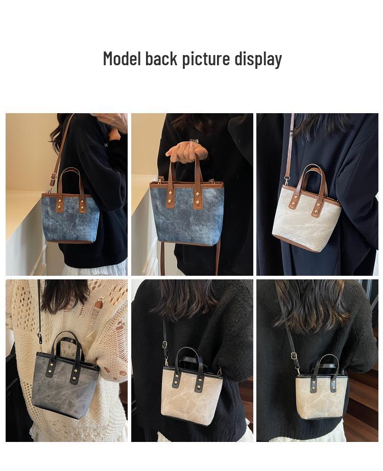Korean Style Tie-Dye Crossbody Shoulder Bag - Retro Texture, Versatile & Casual for Women