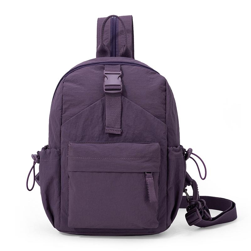 Outdoor Waterproof Nylon Bag Women's Multifunctional Backpack Multi-Layer Large Capacity Chest Bag