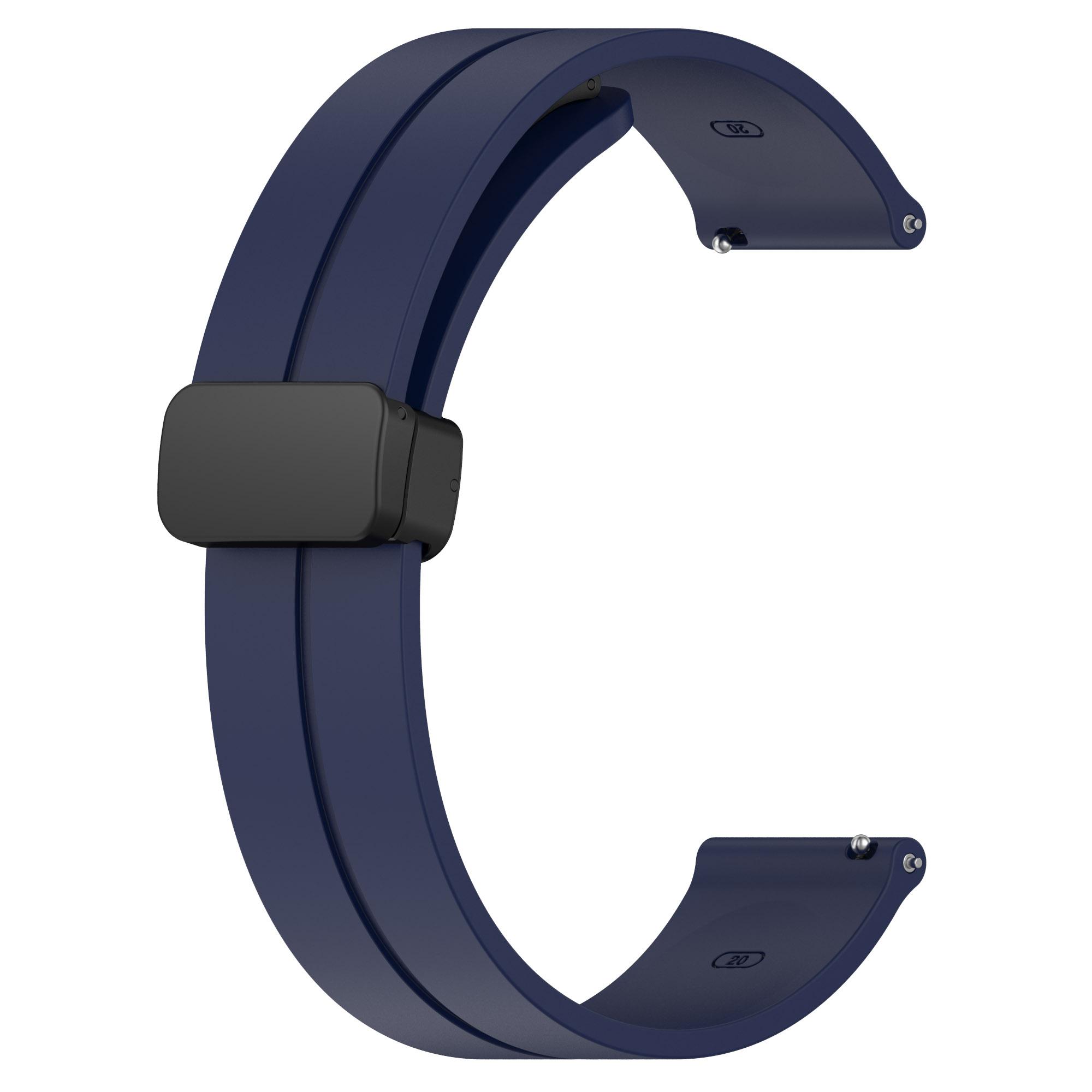 

Для Huawei Watch GT 4 46mm/Watch 4 Pro/Honor Watch GS 3i/GS 3/GS Pro/Huami Amazfit GTR 4 46mm/3/3 Pro Силиконовый ремешок для часов 22мм с магнитной застежкой Midnight Blue