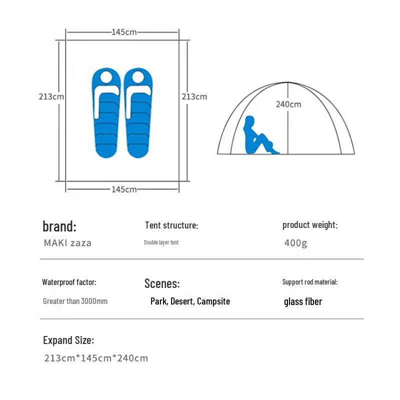 Makizaza Outdoor Camping Sunshade Canopy Tent