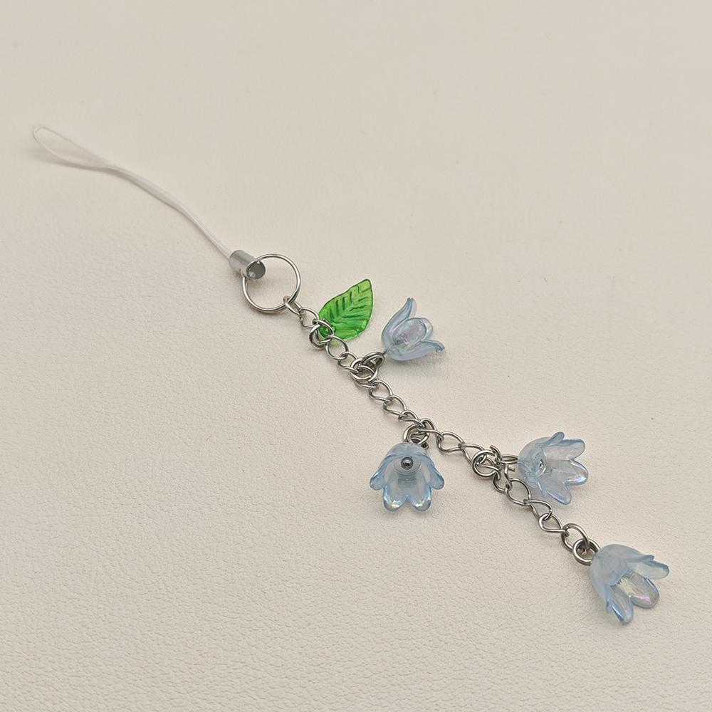 Original Flower Phone Charms Pendant Cute Cases Y2K Keychain Accessories For iP 15 Schoolbag Airpods Earphones Ins Korea New