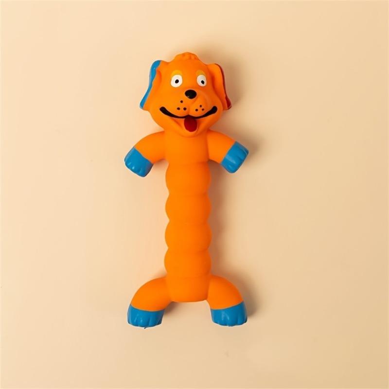 Dog Squeaky Toy, Teddy Bulldog, Teeth Cleaning Chew Toy, Durable and Bite-Resistant Pet Supplies, Self-Entertainment Dog Toy