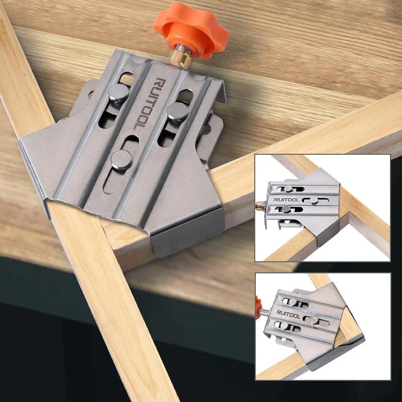 Stainless Steel 90 Degree Angle Clamp Quick Grip Wood Corner Joiner for Picture Frame Cabinet DIY Fixing