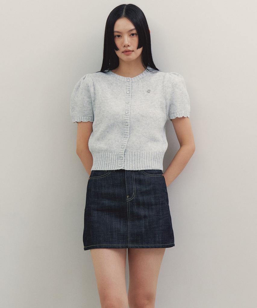 G And Gb Denim Mini Skirt_Denim