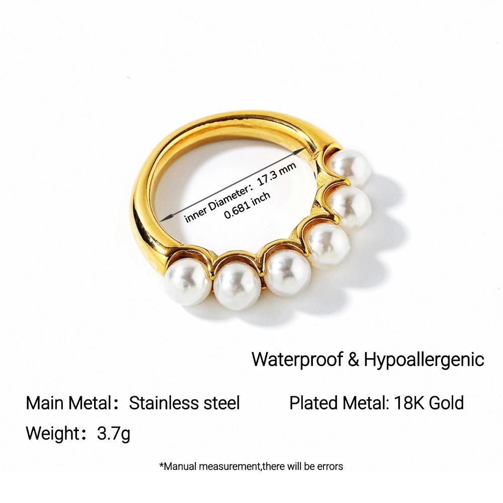 Кольцо Ying Tai из полированной нержавеющей и титановой стали с покрытием из 18-каратного золота Size 7