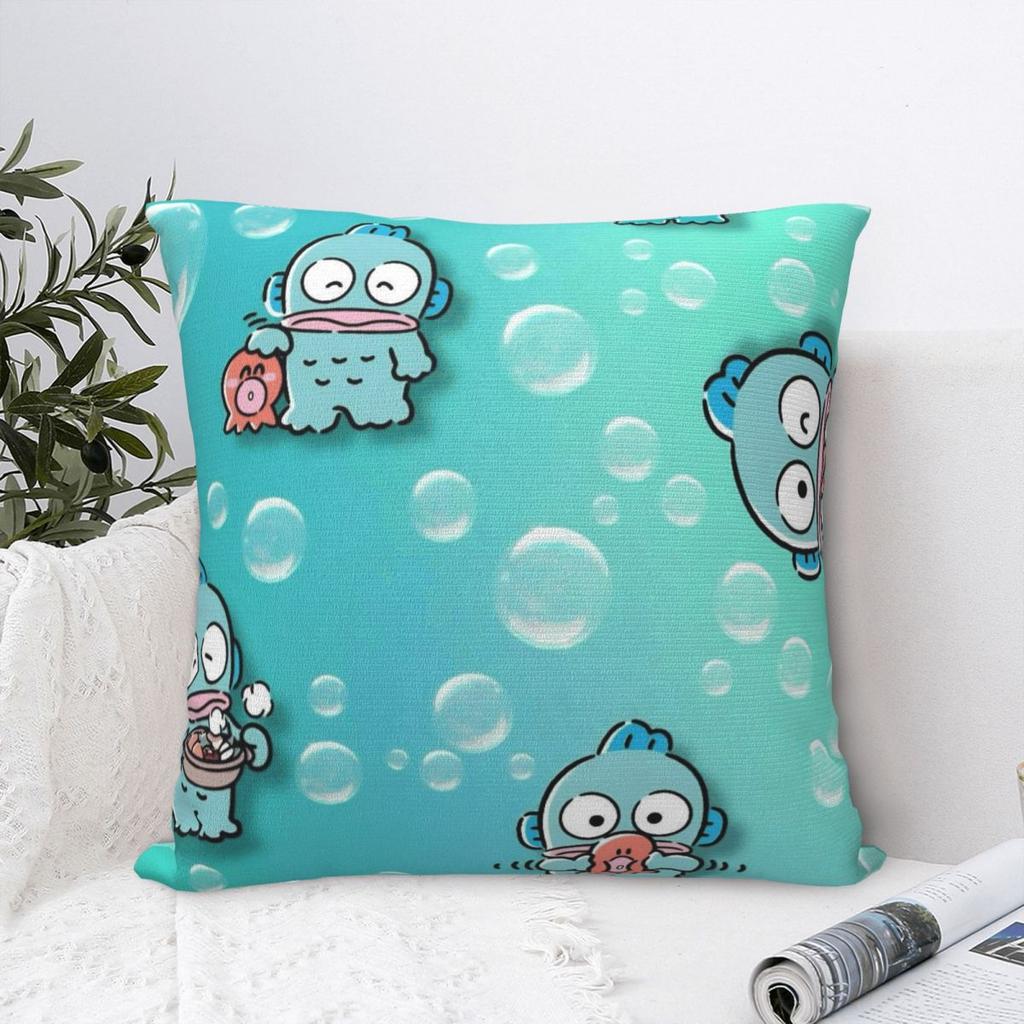 Hangyodon Cute Cartoon Pillowcase Soft Polyester Cushion Cover Gift Pillow Case Cover Home Square 45X45cm