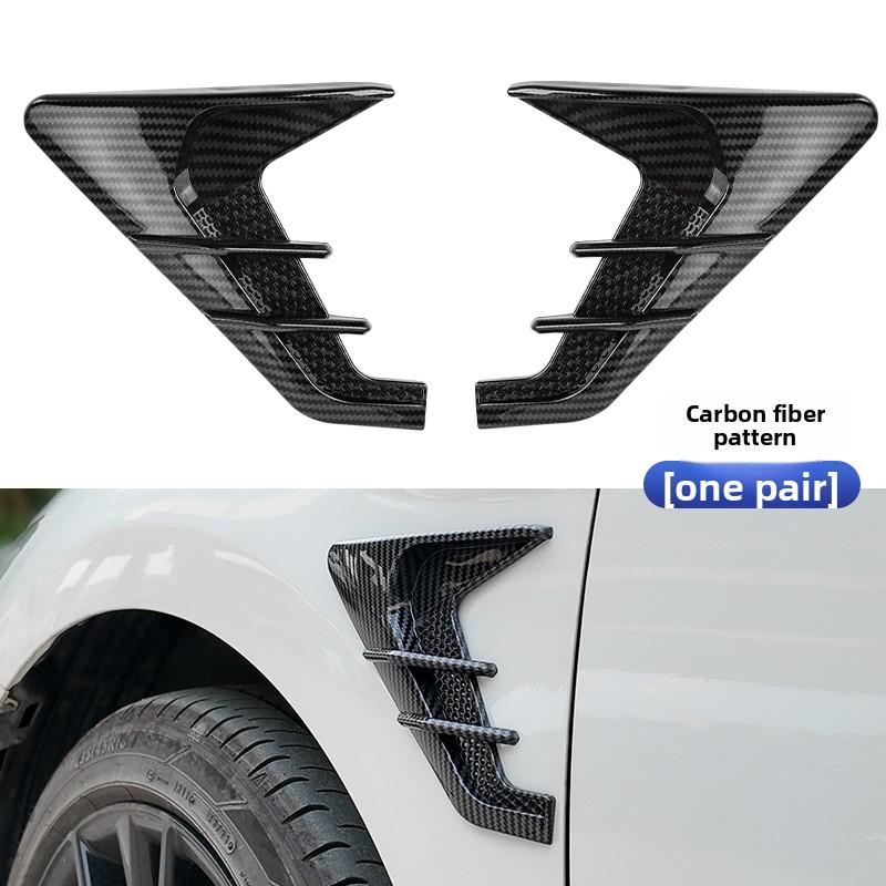 2pcs Vent Cover Fender Hood Air Flow Intake Trim Car Side Exterior Accessories Wing Decals Ventilation Sticker Modified Styling