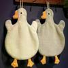 1PC Cartoon Goose Hand Kerchief Hanging Hand Towel Water Absorbing Hand Towel Kitchen And Bathroom Supplies