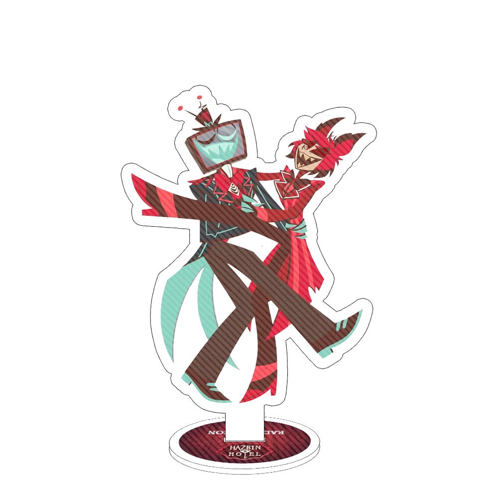 Anime Peripherals 15CM Acrylic Stand Velvet Alastor Vox Valentino Lucifer Adam The Exorcist Desktop Ornament Festival Gift