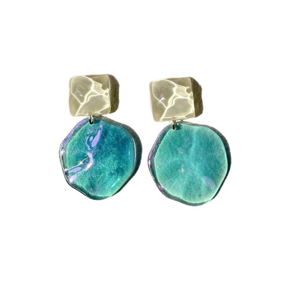 Crystal Clear Drops Earrings Acrylic Stud Earrings Chic Geometric Pendant Earrings Women's Jewelry