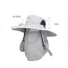 Omni Directional Brim Face Shield Neck Protection Sun Hat Big Brim Outdoor Youth Mountaineering Fishing Hat Ultraviolet Proof