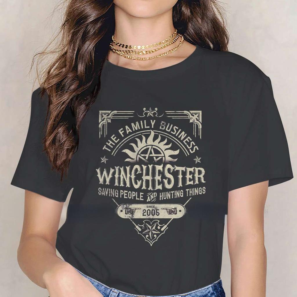 Supernatural Bobby Singer TV Girls T Shirt A Very Winchester Business Female Tops Harajuku Tees