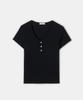 THERYE Half Button T-Shirt(Black)