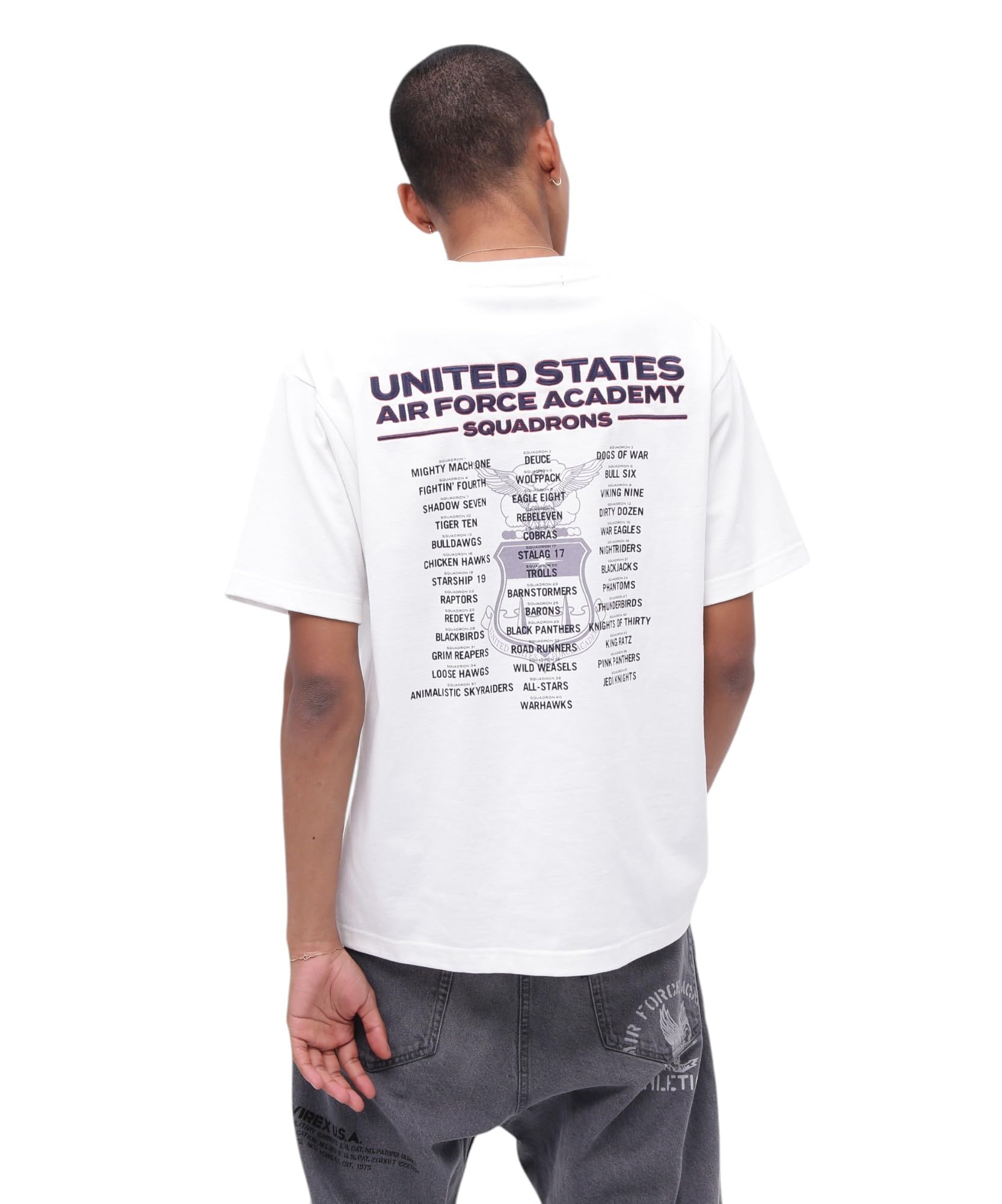 AVIREX USAFA SQUADRONS EMBROIDERY T-SHIRT white 783-5134014 белый