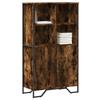 VidaXL High Buffet Smoked Oak 79.5x35.5x137.5 Cm Engineered Wood, Buffet, Storage Furniture, High Cabinet, Cabinet, 3295309