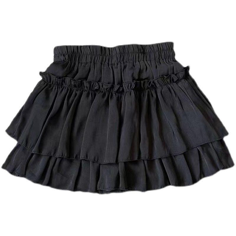 Солодка спідниця-пачка для дівчинки з шортами для безпеки - Дизайн "Торт з рюшами" для весни та літа