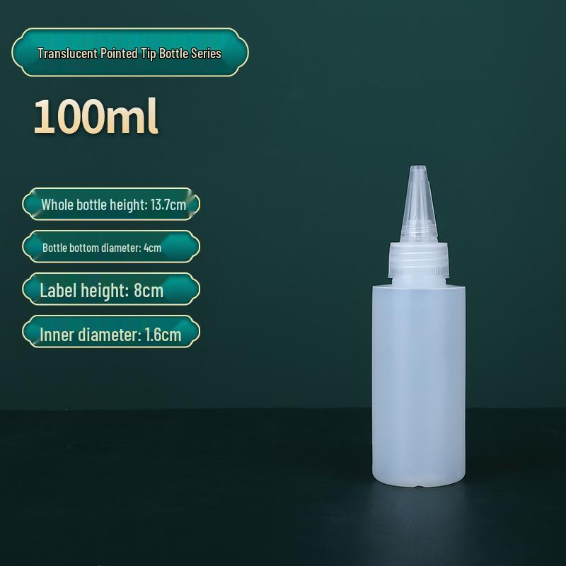500ml Semi-Transparent Pointed Tip Squeeze Paint Mixing Bottle