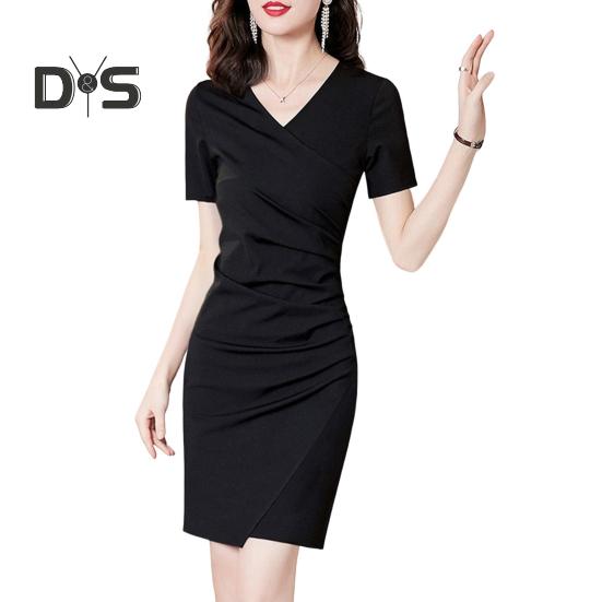 Damen Gerüschtes, figurbetontes Kleid, Kurzarm, V-Ausschnitt, einteiliges, schmal geschnittenes Kleid, Sommer, lässig, hohe Taille, Mini-Kurzkleid