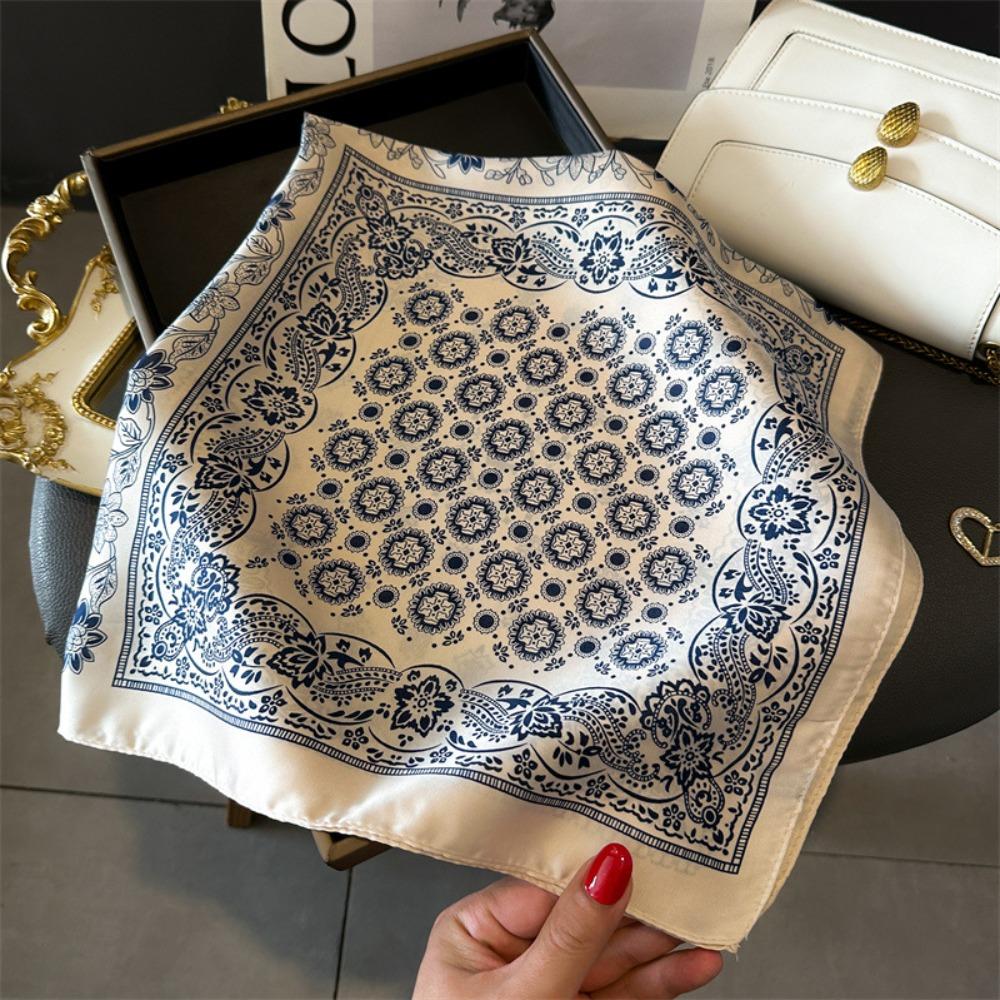 Hair Tie Square Scarves Soft Satin Scarf Temperament Neckerchief  Spring