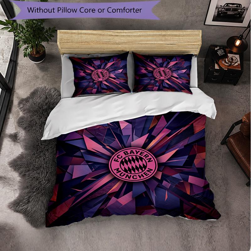 Set Biancheria da Letto Bayern Monaco Modello 3 Pezzi Morbida Copripiumino in Microfibra con Federe per Camera da Letto
