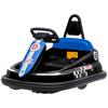 6V Electric Kids Bumper Car, 6V Spin Waltz Car, with Music, Horn, Lights - Black