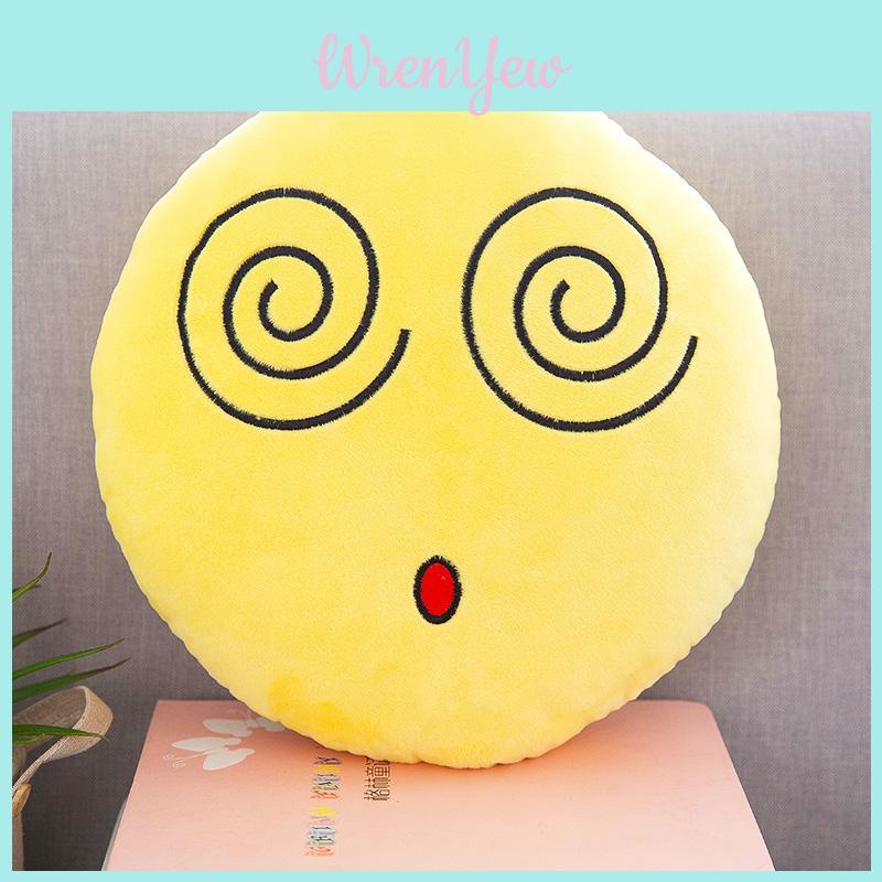 Adorable Yellow Emoticon Cushion Perfect For Home Decor And Cozy Bedrooms