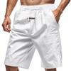 Hip-Hop Summer Men's Lightweight Linen Breathable Beach Sports Casual Loose Cropped Pants