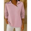 BITCED Women's Fashion Casual Solid Color Print Long Sleeve  Blouses & Shirts
