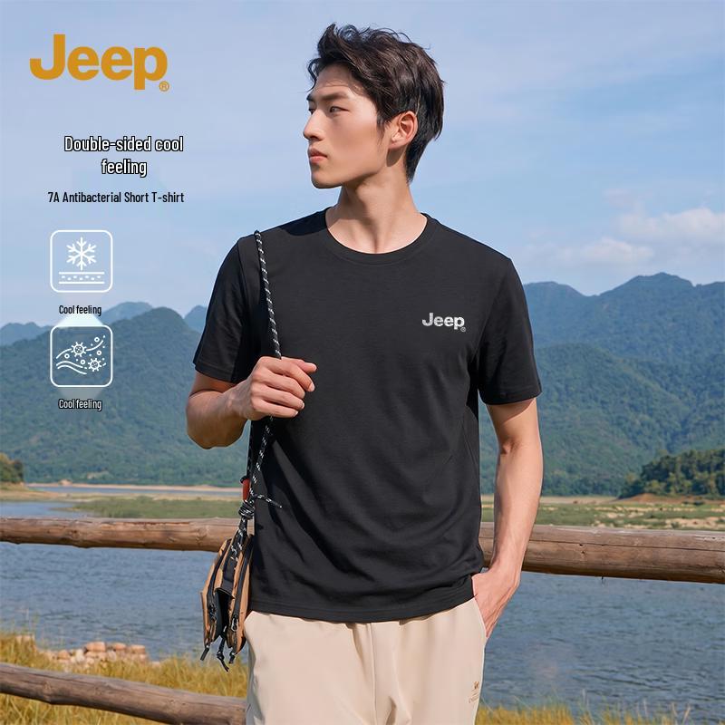 

JEEP Men s Summer Cooling Antibacterial Short Sleeve T-Shirt