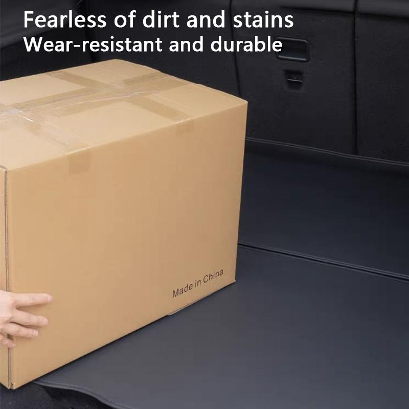For Tesla Model Y Juniper Standard 2026 Leather Rear Trunk Mat Seat Backrest Protector All Weather Cargo Liner Anti Dirty Mat
