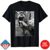 Funny Cat Steals Fish Market Black  White Meme TShirt  Unisex  Cotton  SALE