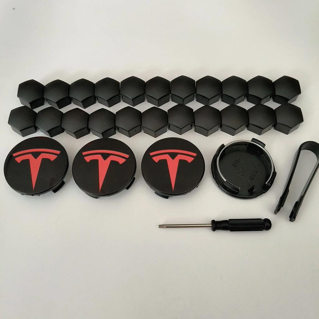 For Tesla Model 3 ModelY Juniper Car Wheel 4PCS 26PCS 30pcs 56mm Center m Caps Rims Hub Cover Logo Hubcaps Auto Accessories
