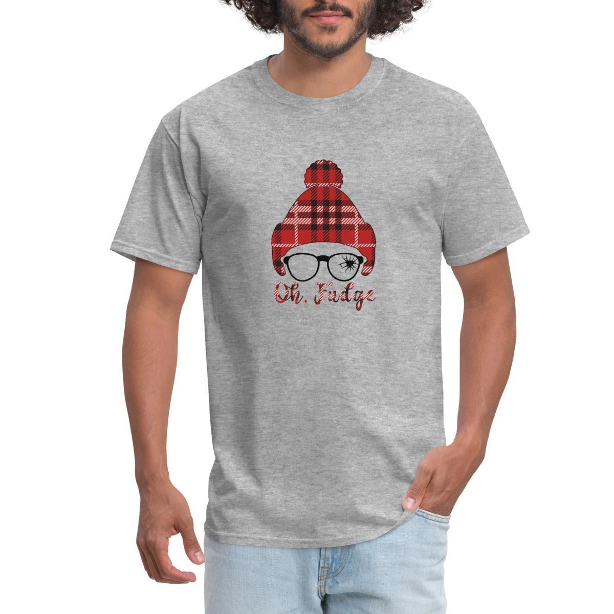 Oh Fudge | Funny Retro Christmas Movie Quote Men s T-Shirt L