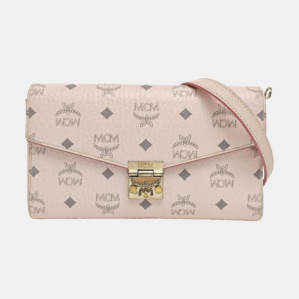 [Pre-Owned] Millie Visetos Classic Monogram Flap Lock Crossbody Bag - Good #1142FTE