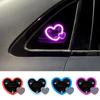 Doppelherzform LED Solar Auto Innenraum Atmosphärenlicht USB-betrieben Neon Fenster Dekorative Lampe Auto Dekor Zubehör
