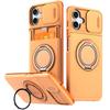 Case For Samsung Galaxy A27 A57 A37 A17 A07 A56 A36 A26 A16 A06 A55 A35 A15 Slide Lens Protect With Card Ring Holder Armor Cover