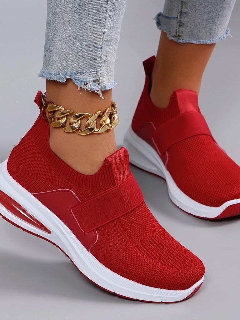 Vår Nye Damesportssko, Moteable, Pustende, Lettvektige, Sklisikre, Slitesterke, Fritidssportssko, Flate sko