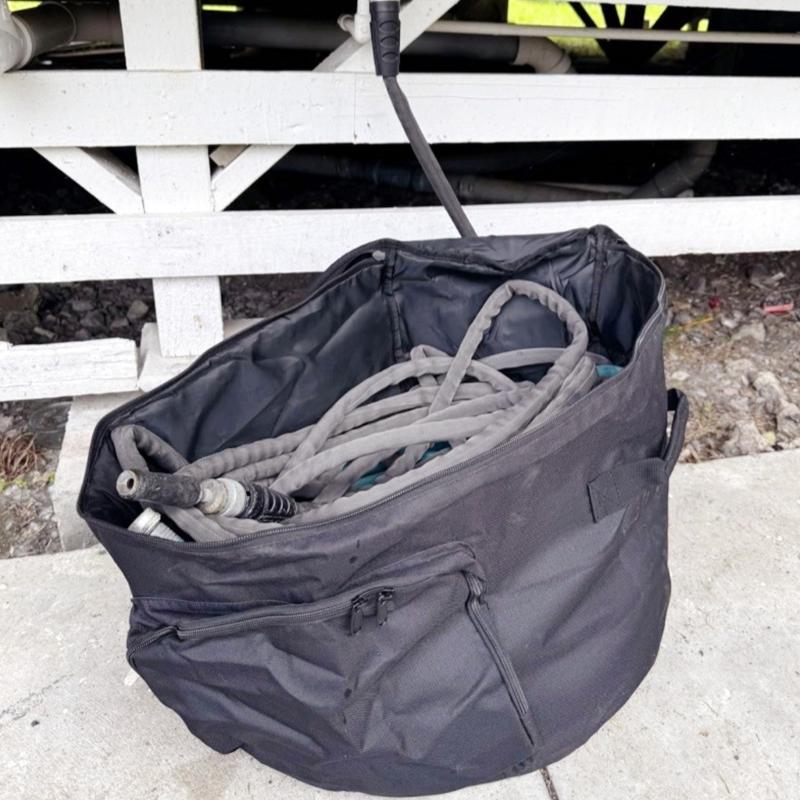 User Friendly Durable Garden Hose Storage Bag Zippered Waterproof Organizers For Gardening Tools And Equipment