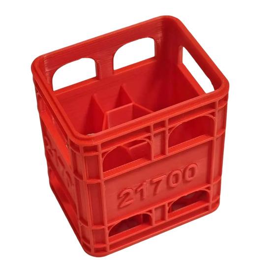 Stackable Battery Storage Box with Secure Latch Space-saving Battery Organizer for AA AAA 18650 21700 Batteries Compact Desktop Case