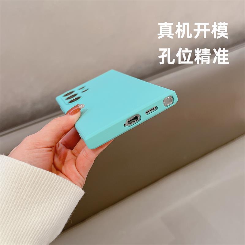 Applicable to Samsung S24ultra imitation liquid silicone S23 mobile phone case NOTE20PLUS skin feeling anti-drop A73