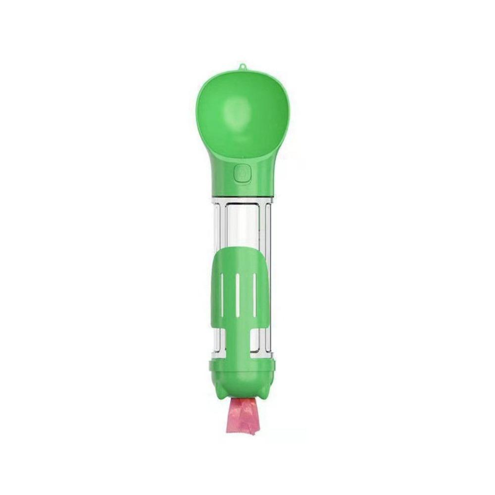 3 in 1 Pet Water Food Dispenser 300/500ml Dog Food Feeder Pet Dog Water Bottle  Walking The Dog Green-500ml