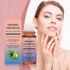 1-3X Organic Golden Castor Oil Roll-On with Rose Quartz | 100% Pure for Skin, Brows & Lashes and Less Mess| Hexane-Free