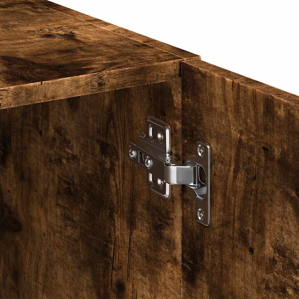 Tall Cabinet Smoked Oak 70x42.5x225 Cm Particleboard